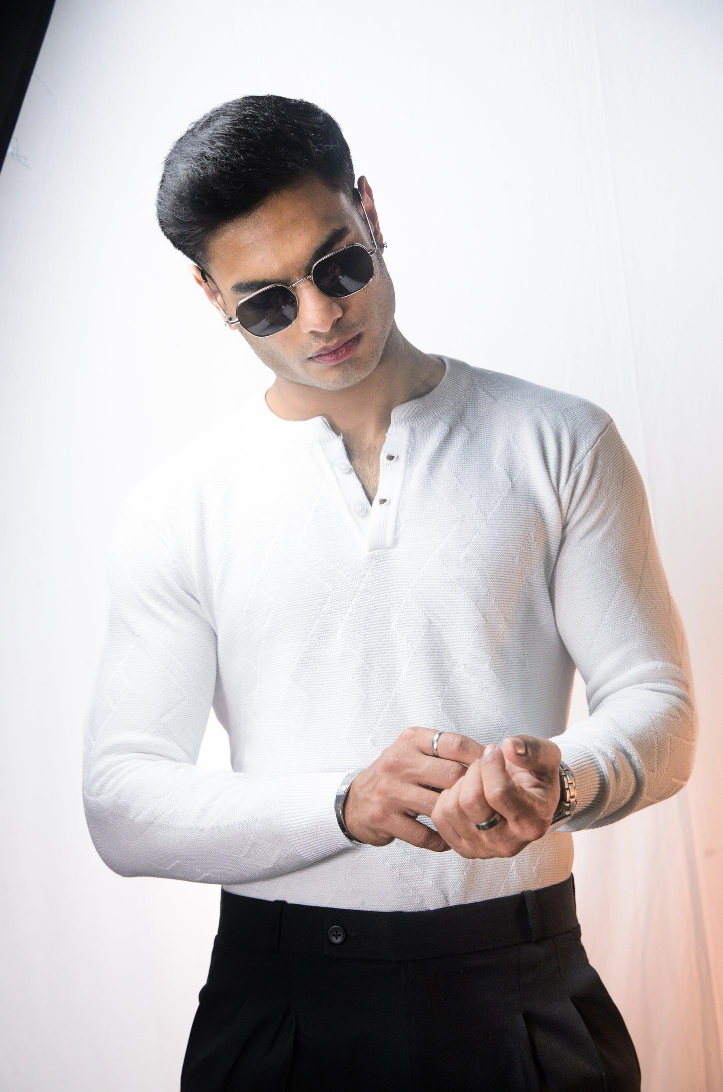 The Arizona Full Sleeve Polo T-Shirt - WHITE