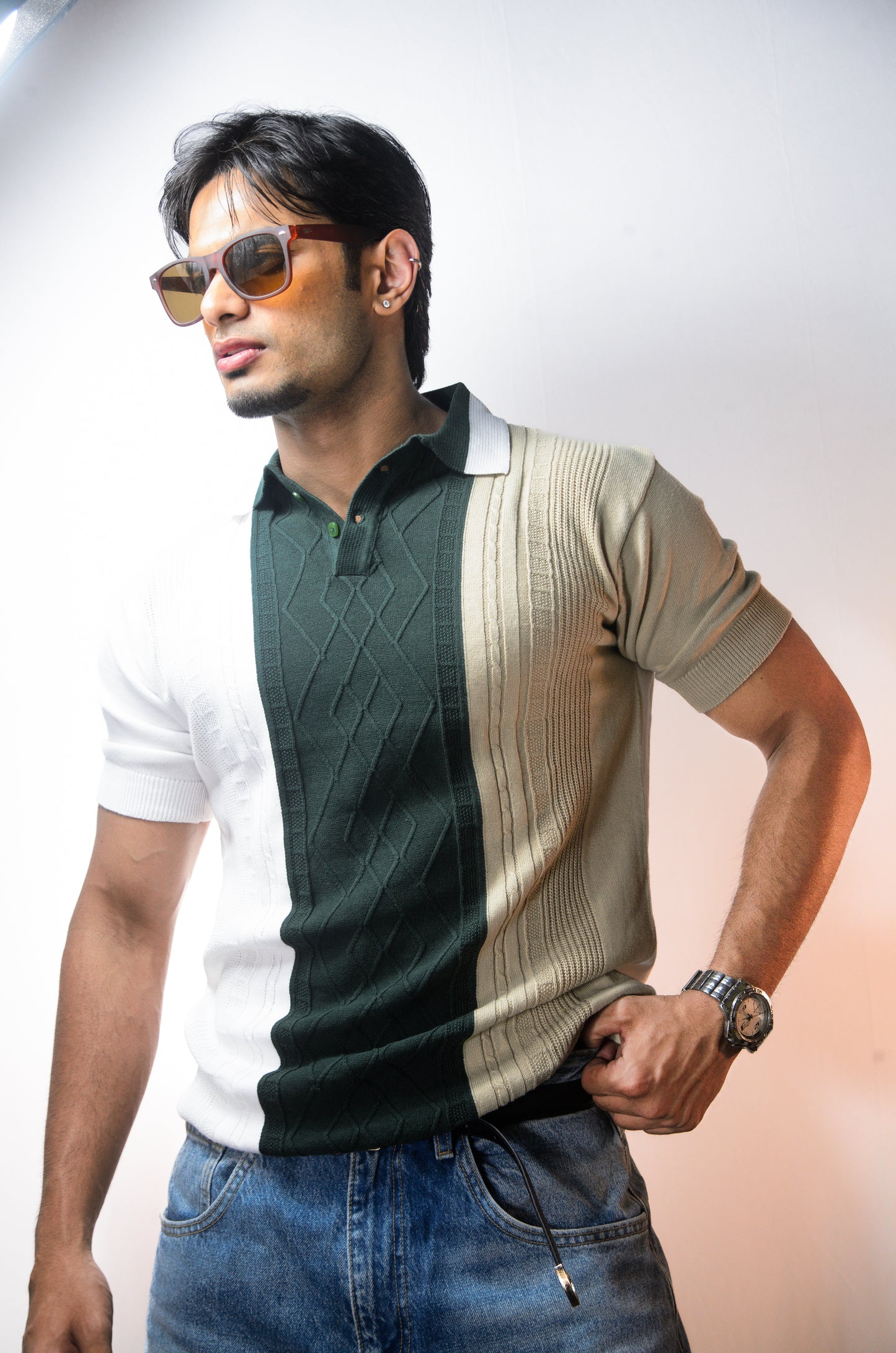 Norvane Knit Polo - BOTTLE GREEN