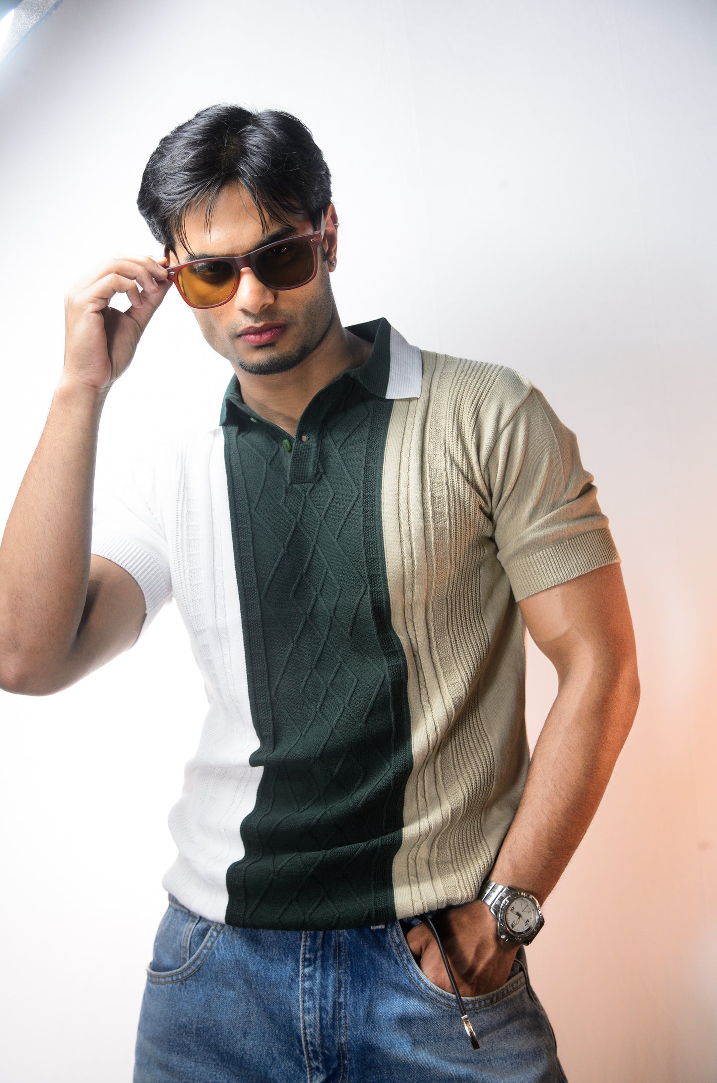 Norvane Knit Polo - BOTTLE GREEN