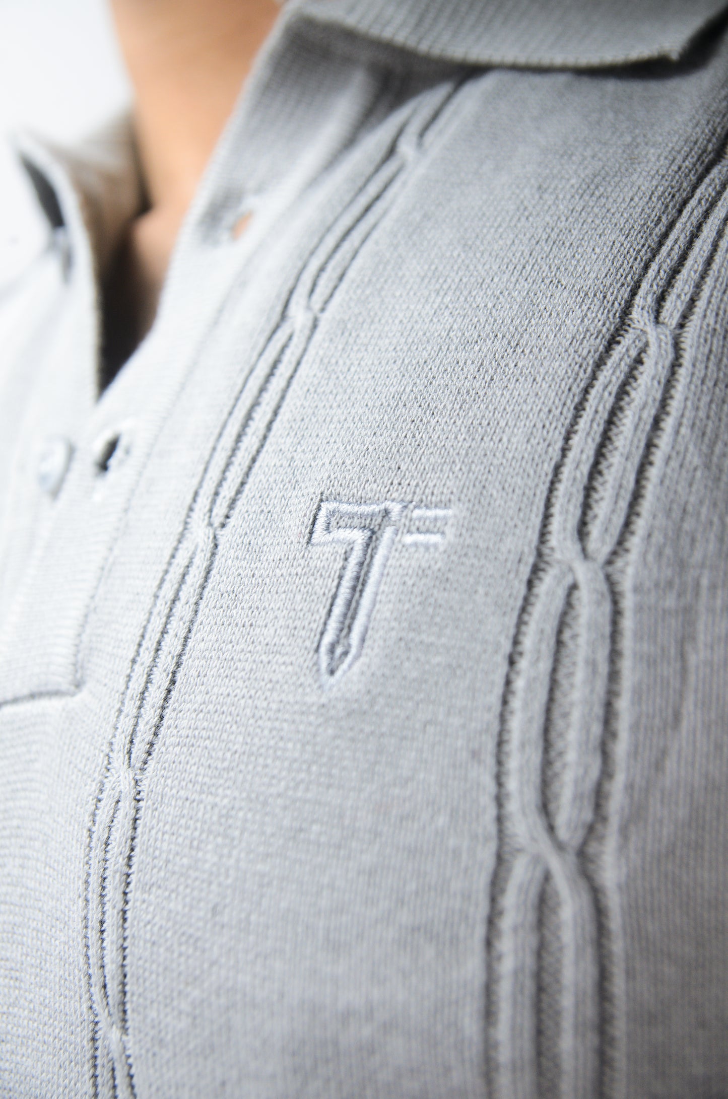 The Noiré Half Sleeve Polo - GREY