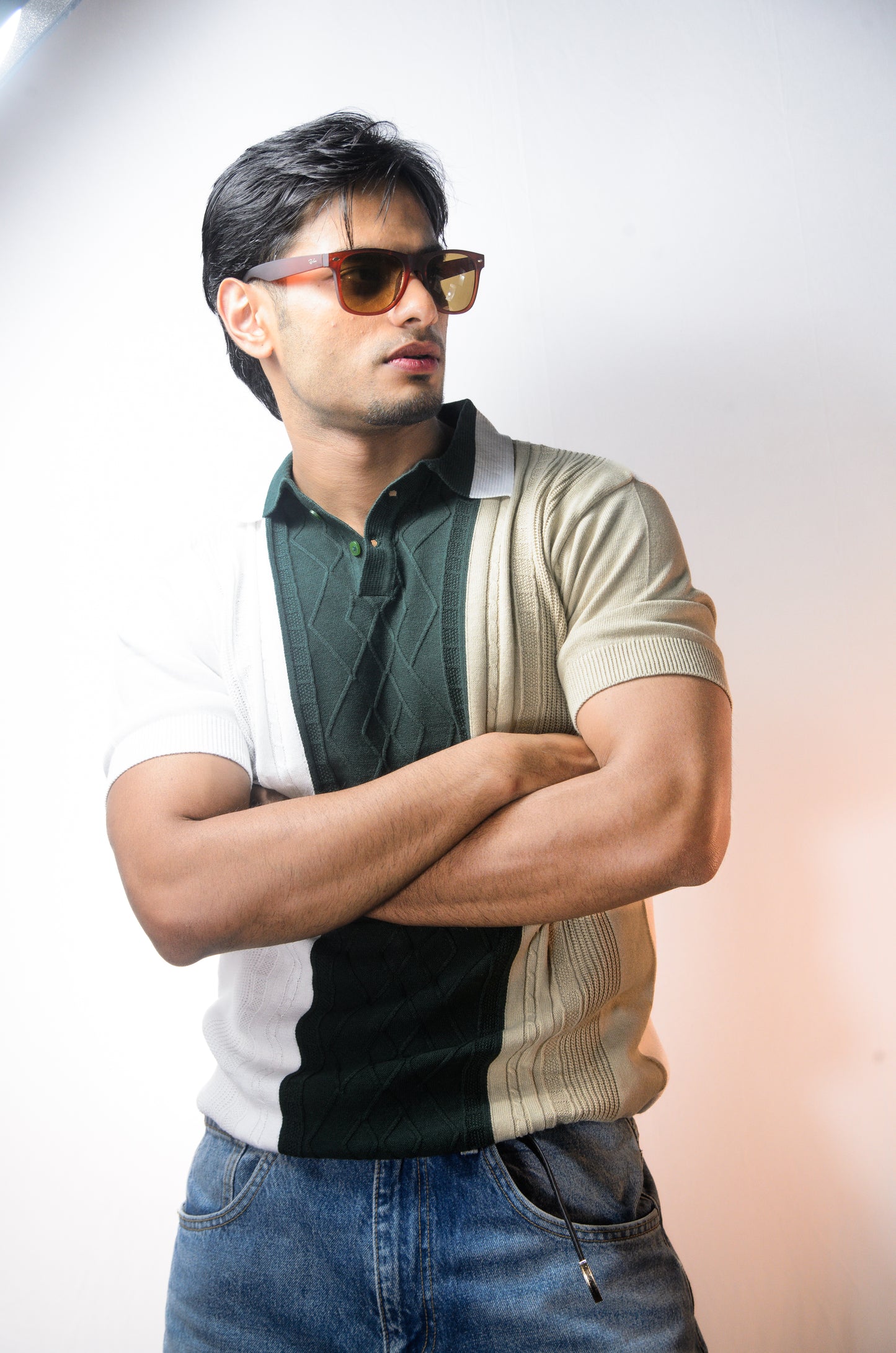 Norvane Knit Polo - BOTTLE GREEN