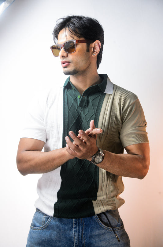 Norvane Knit Polo - BOTTLE GREEN