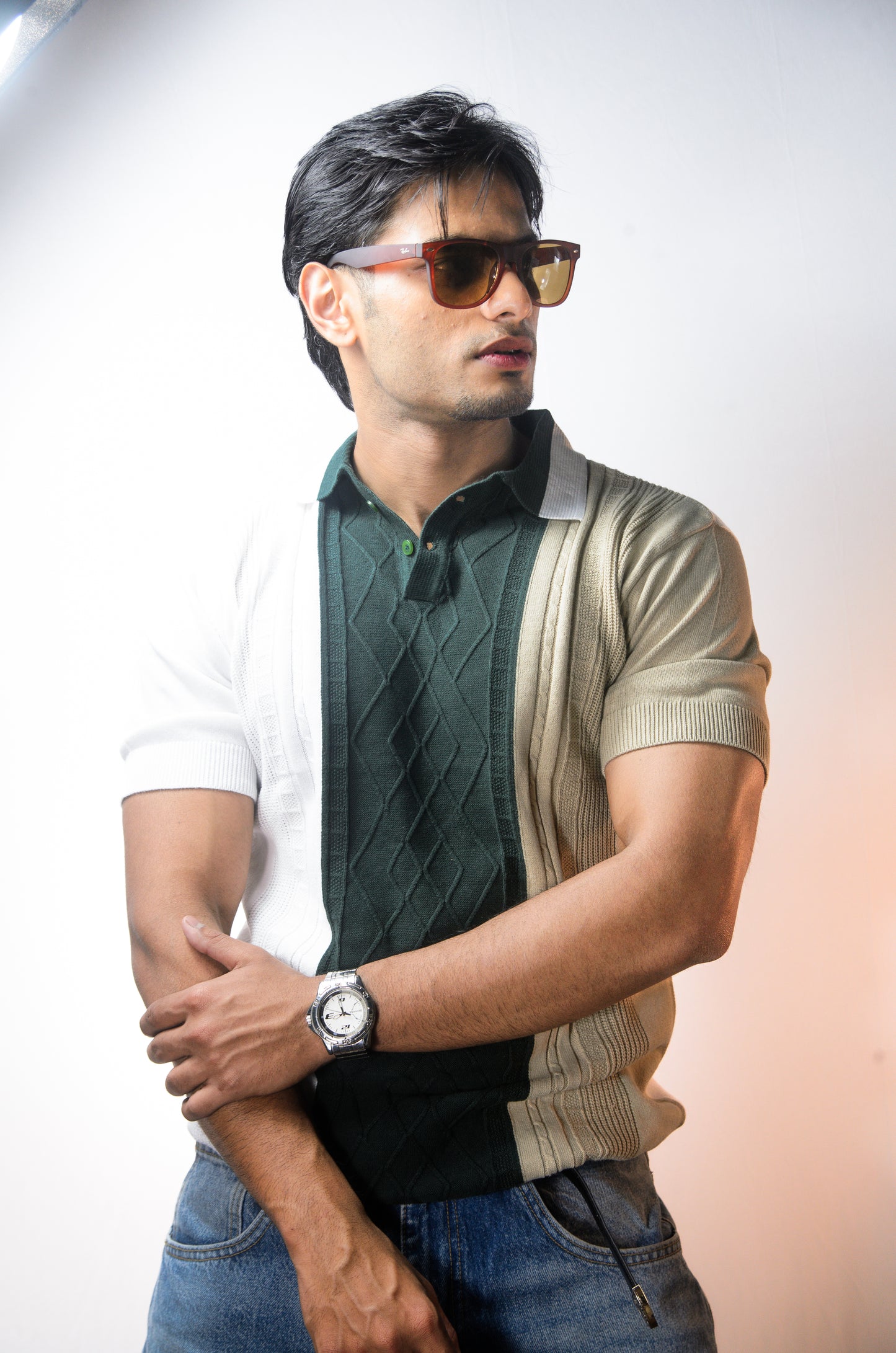 Norvane Knit Polo - BOTTLE GREEN