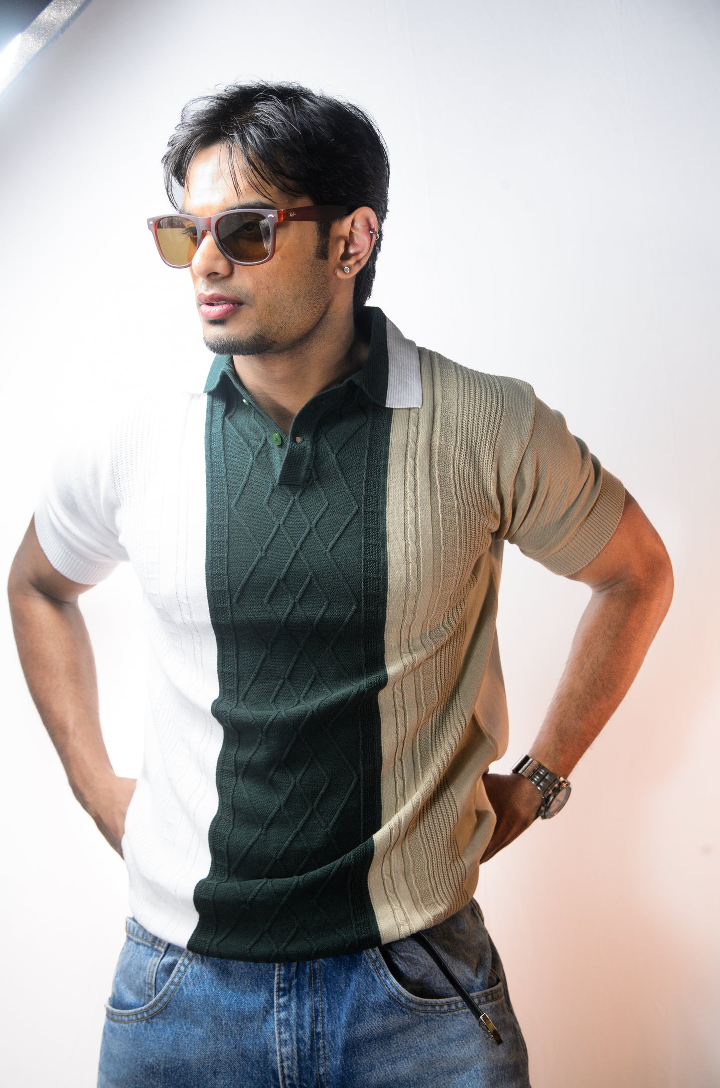 Norvane Knit Polo - BOTTLE GREEN