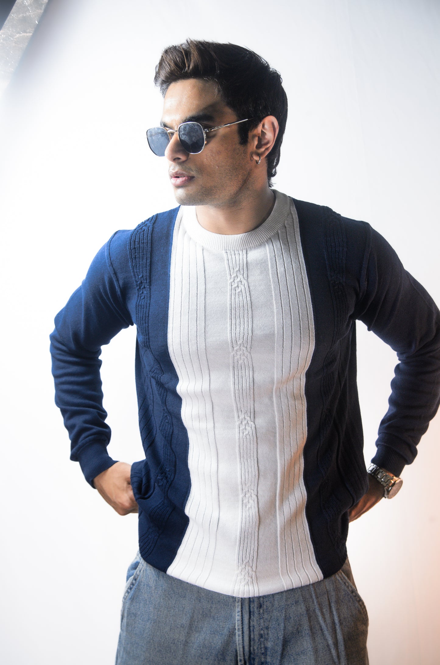 Verona Full Sleeve T-shirt Navy Blue