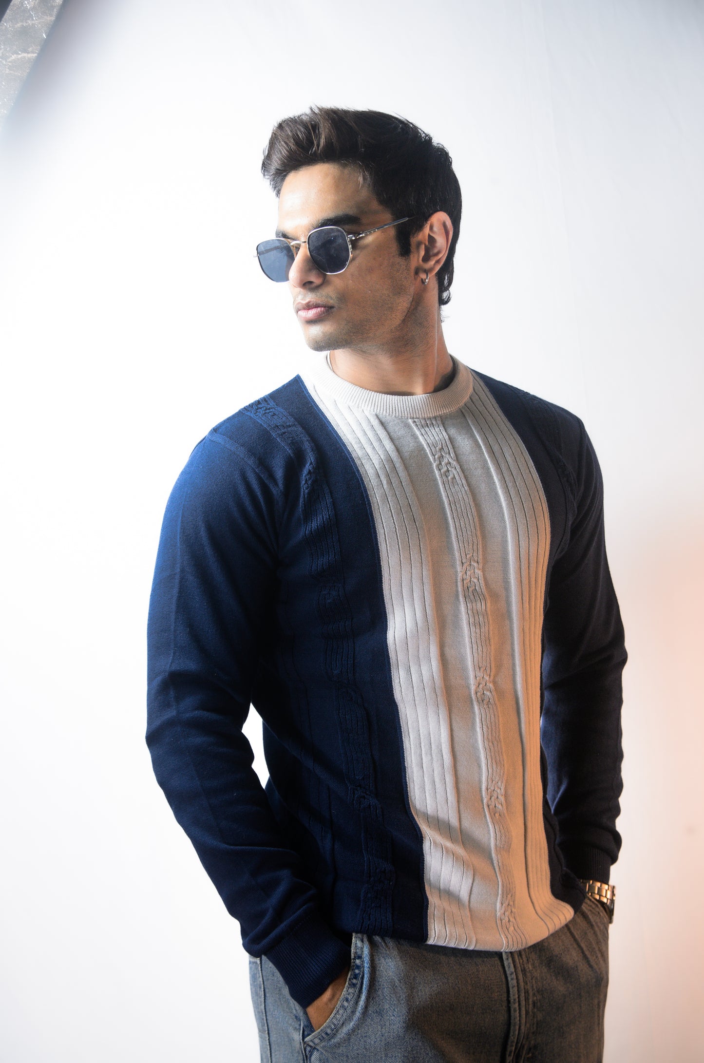 Verona Full Sleeve T-shirt Navy Blue