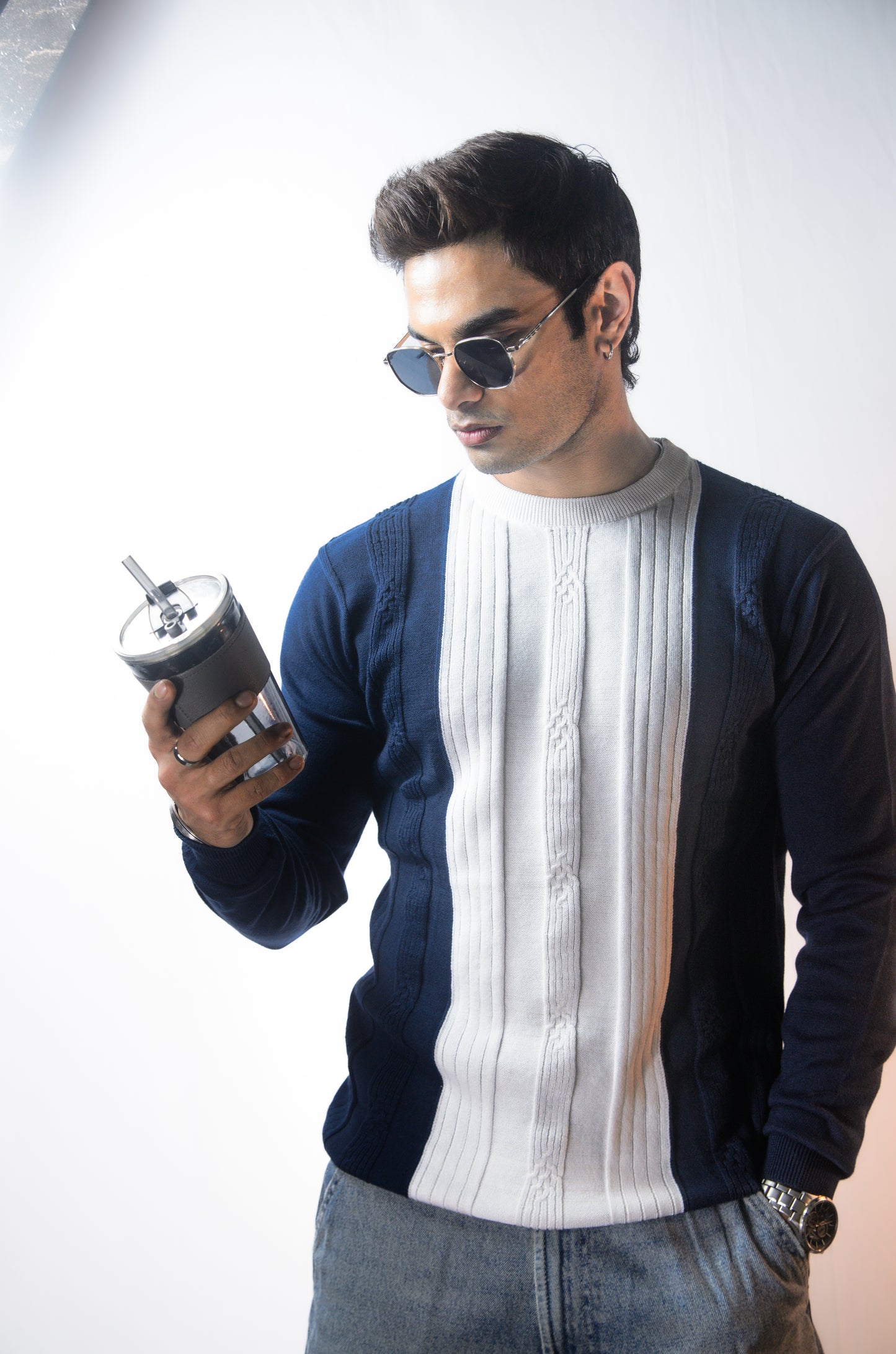 Verona Full Sleeve T-shirt Navy Blue