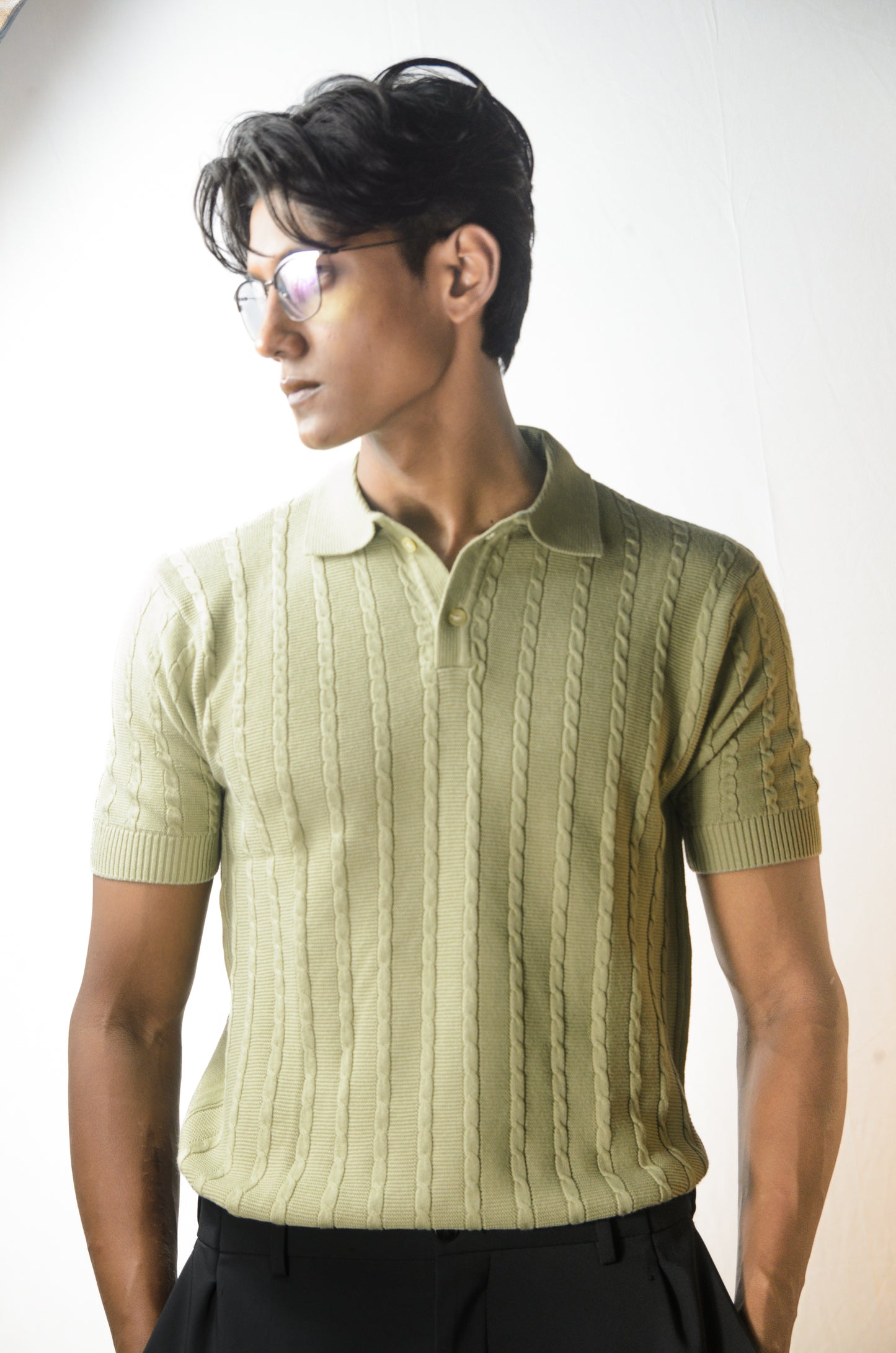 Cabel Knit T-Shirt - PISTA