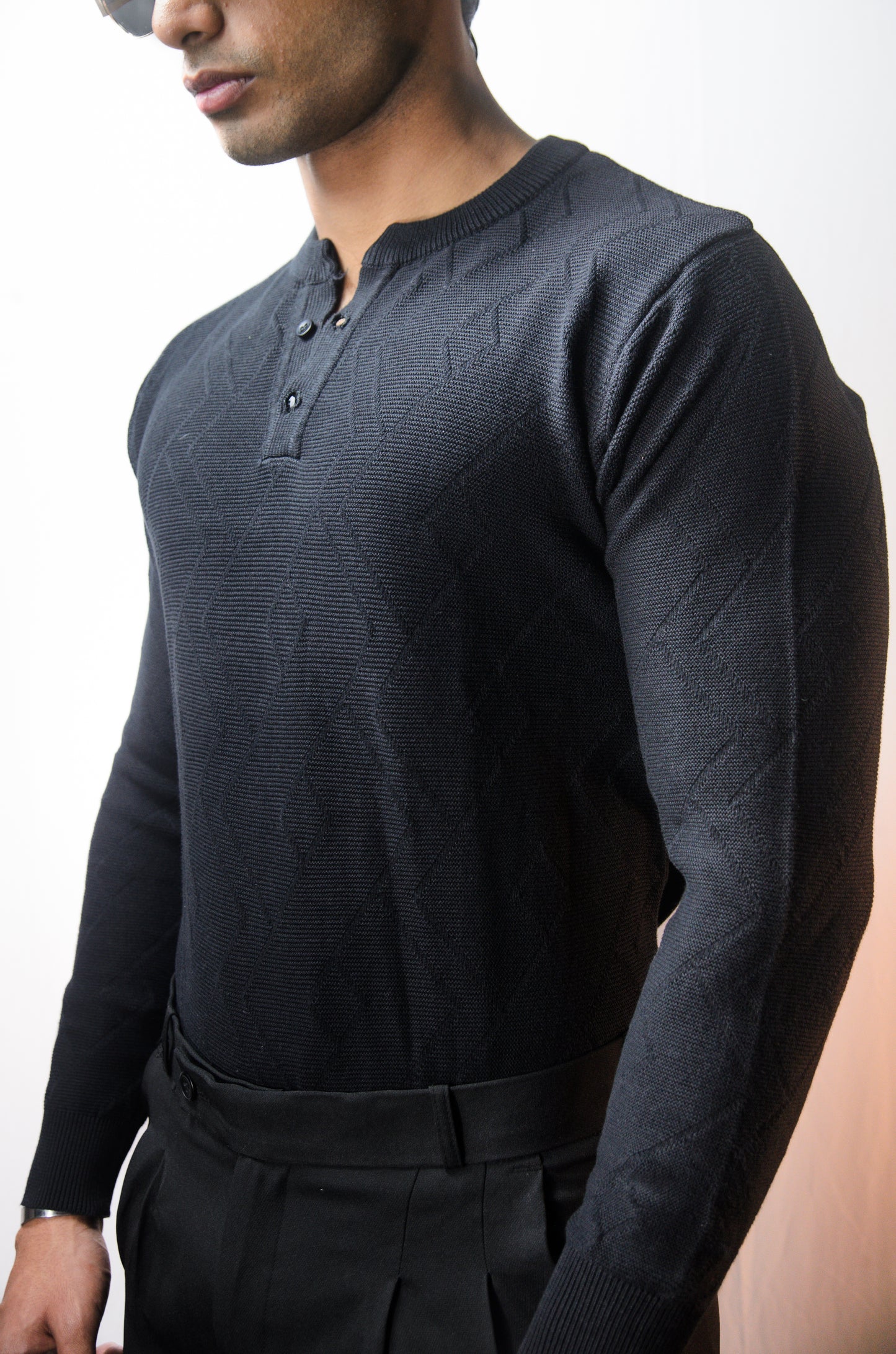 The Arizona Full Sleeve Polo T-Shirt - BLACK