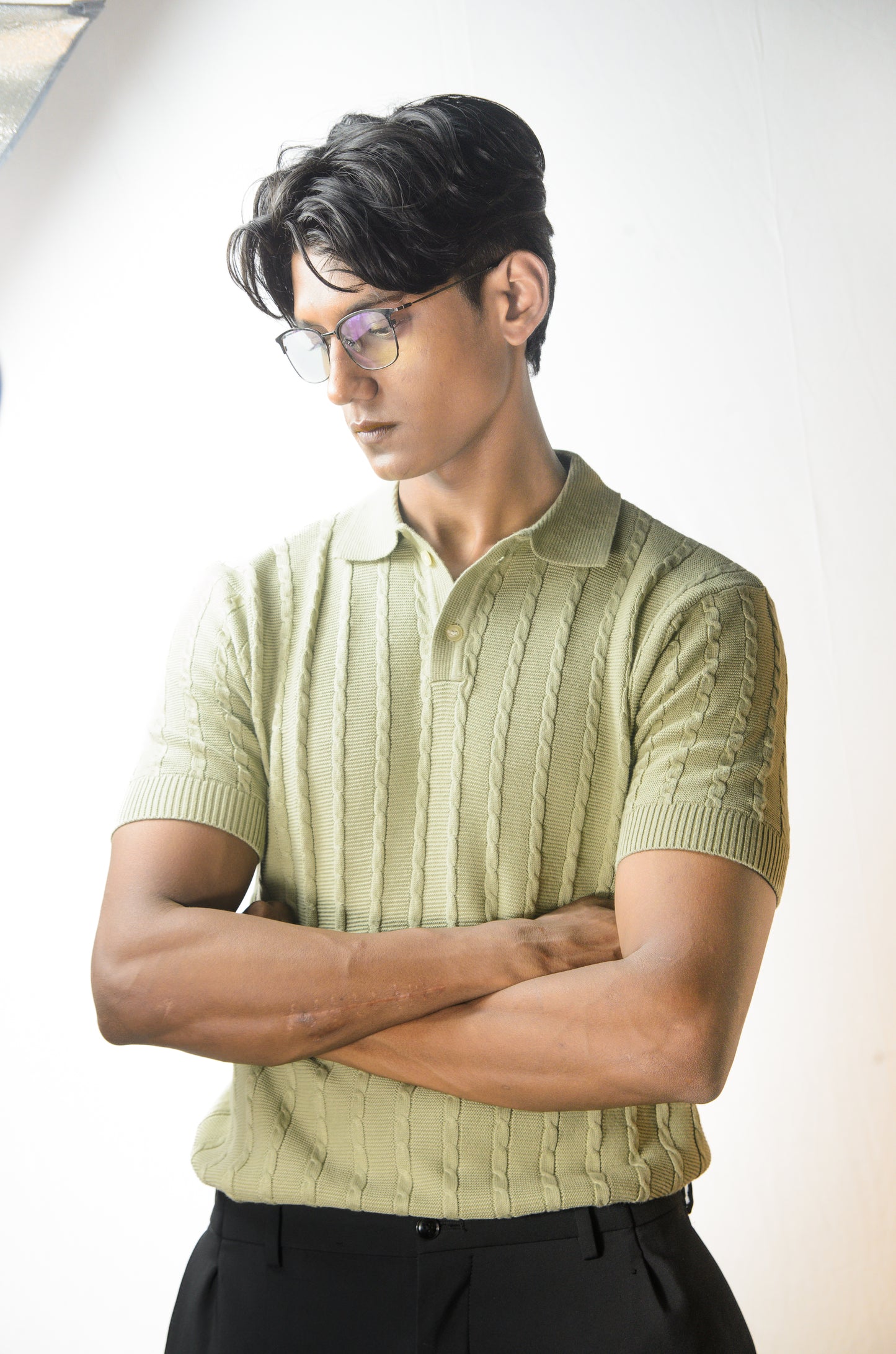Cabel Knit T-Shirt - PISTA