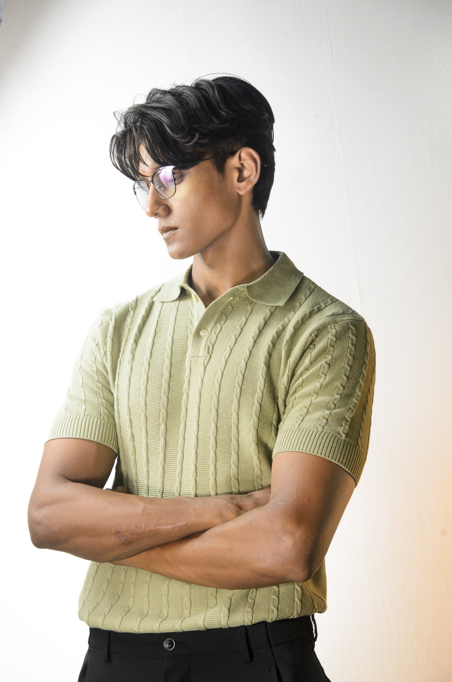 Cabel Knit T-Shirt - PISTA