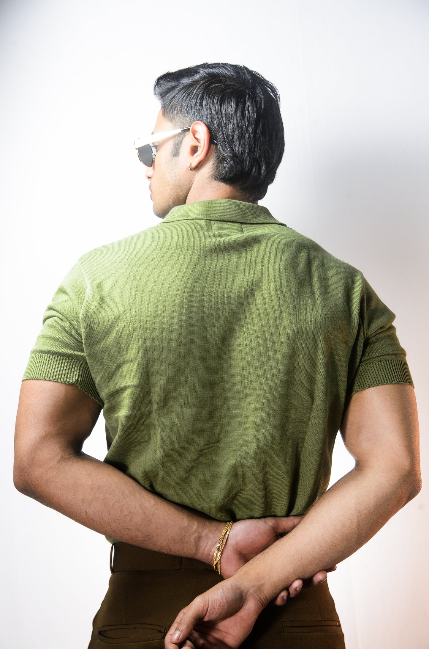 Santorini Knit Polo- ESTATE GREEN