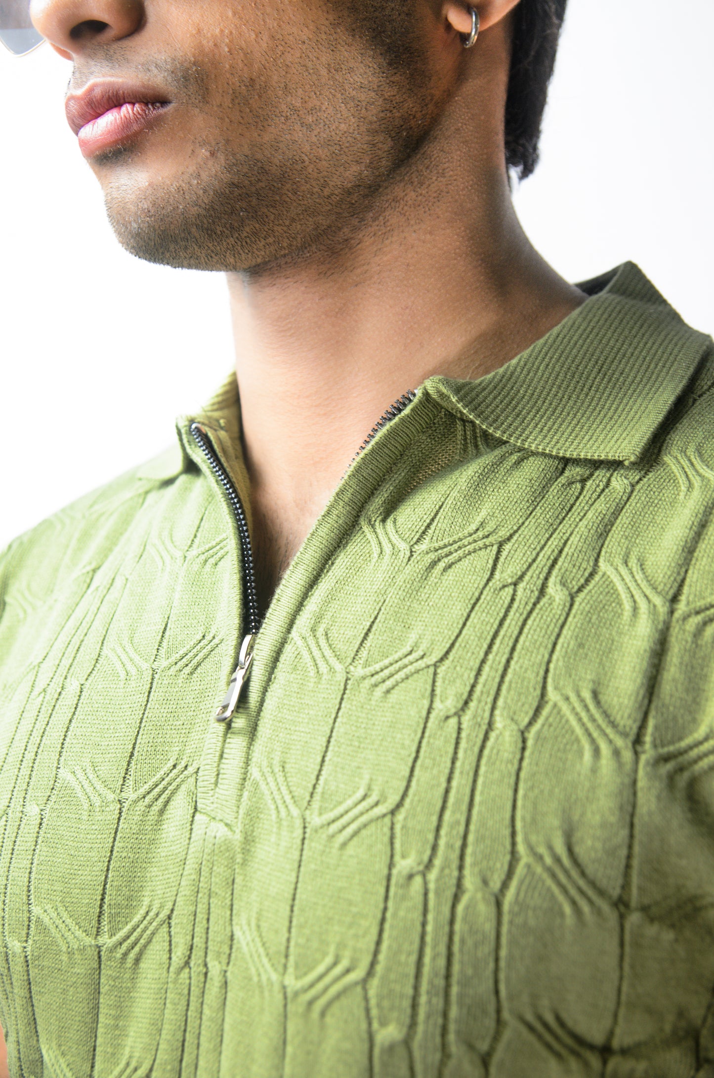 Santorini Knit Polo- ESTATE GREEN