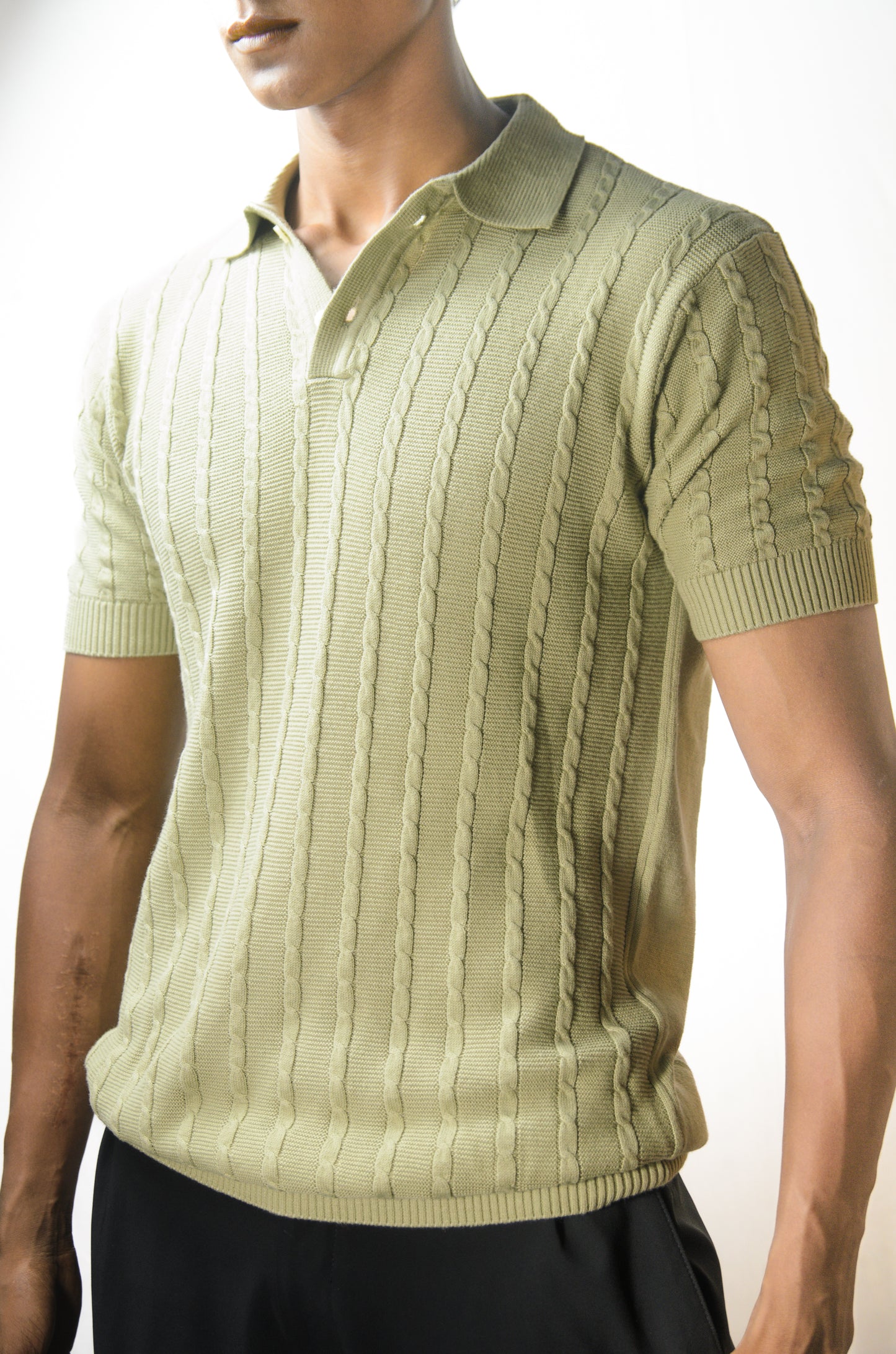 Cabel Knit T-Shirt - PISTA
