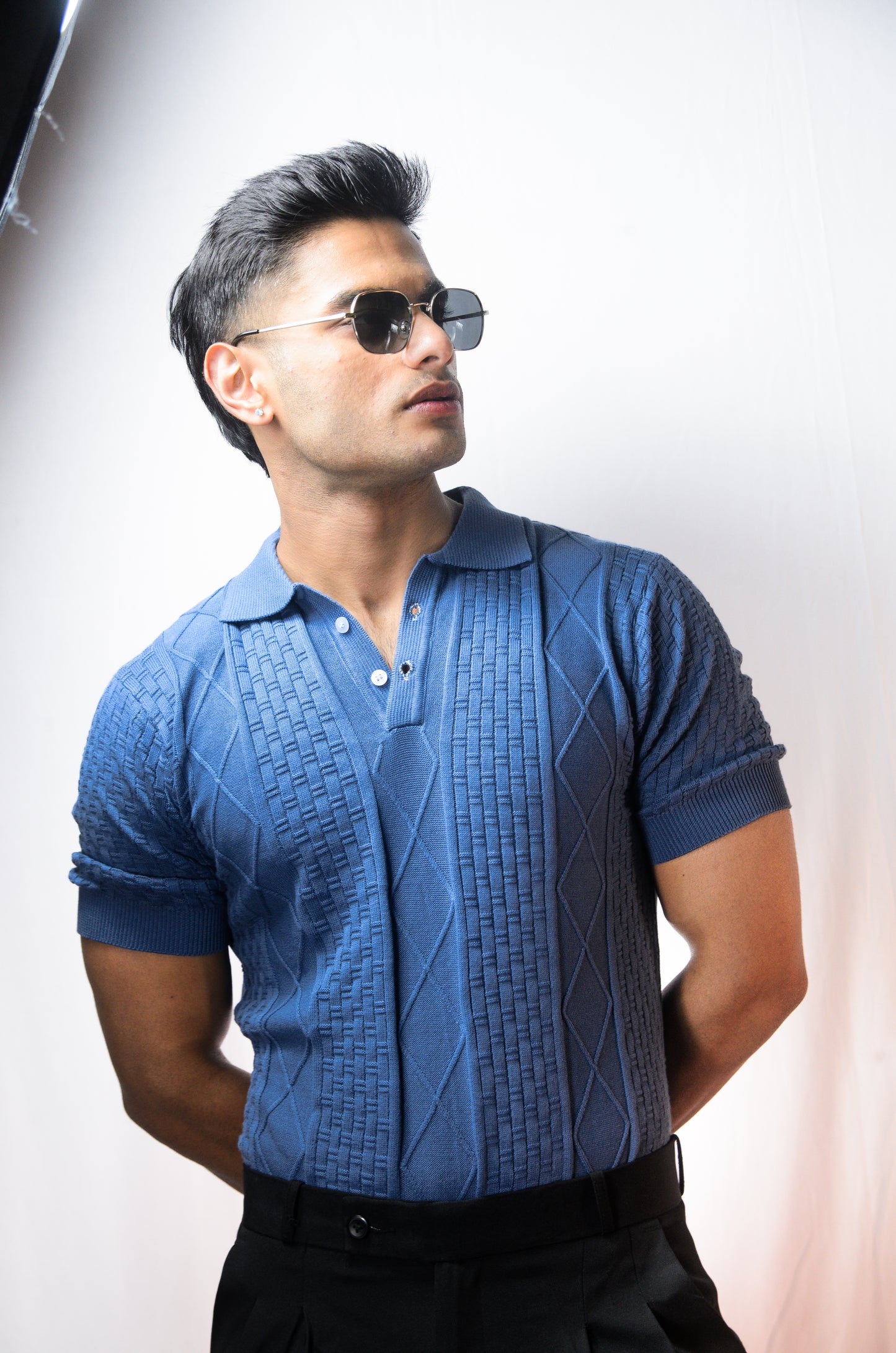 The Brookline Knit T-shirt - VINTAGE BLUE