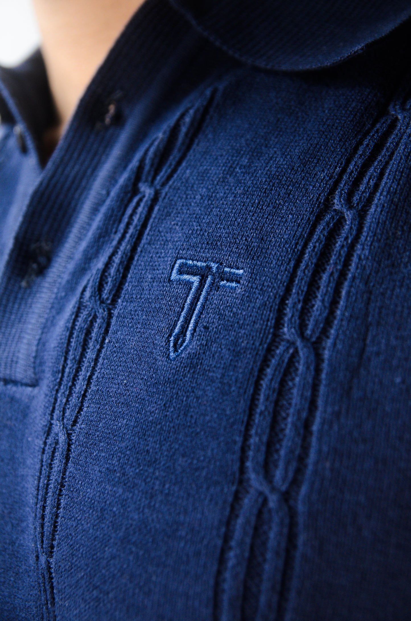 The Noiré Half Sleeve Polo - NAVY