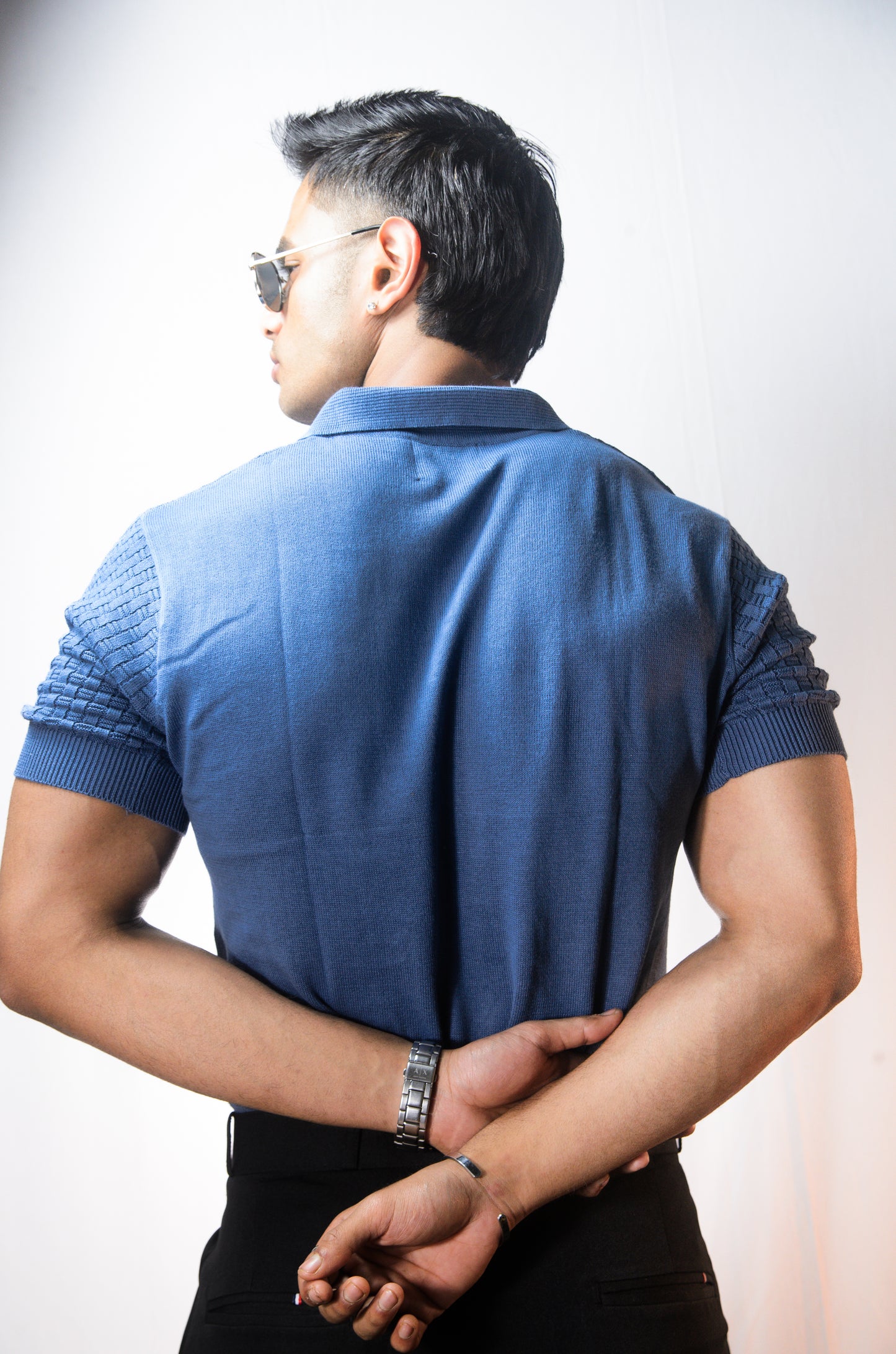The Brookline Knit T-shirt - VINTAGE BLUE