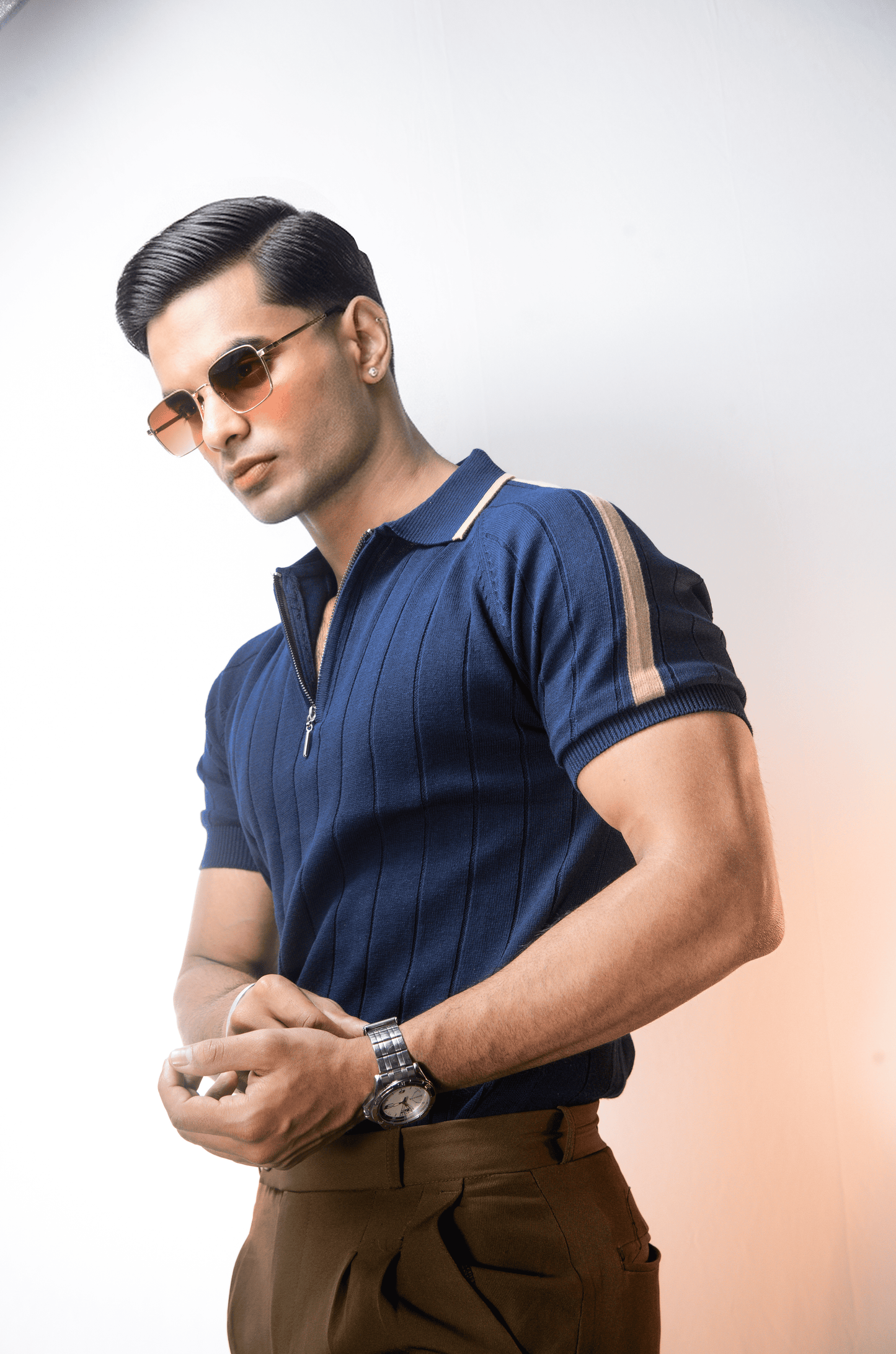 Clubline Textured Polo - NAVY