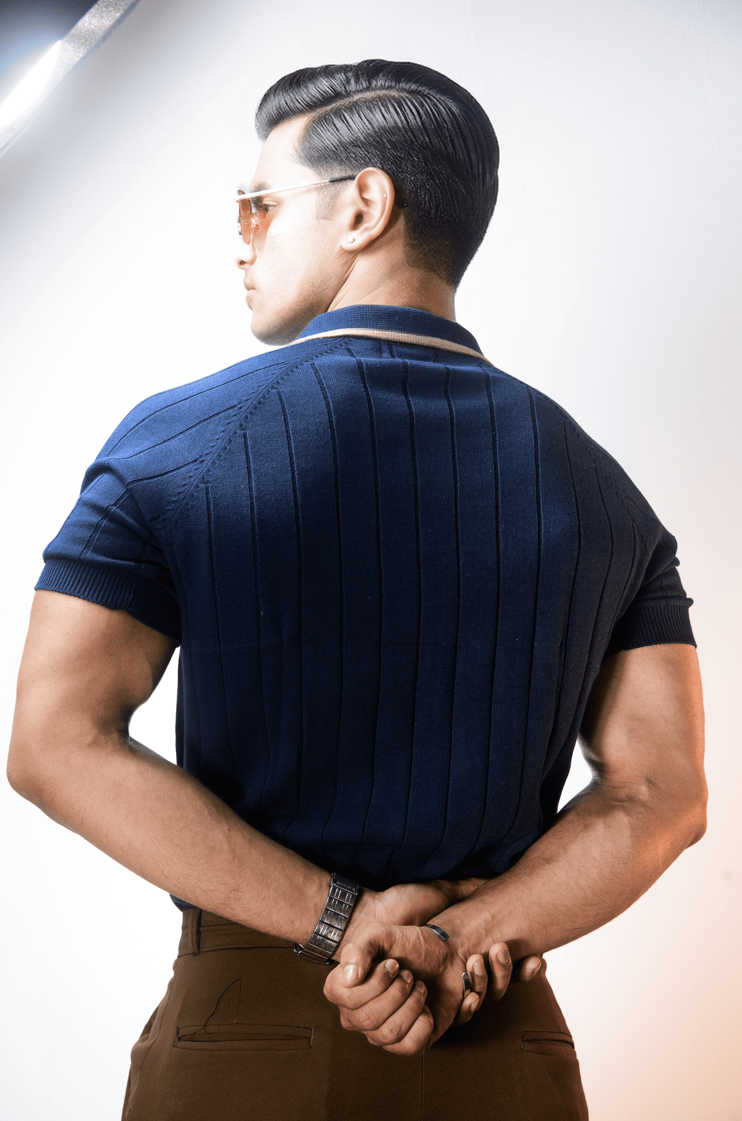 Clubline Textured Polo - NAVY