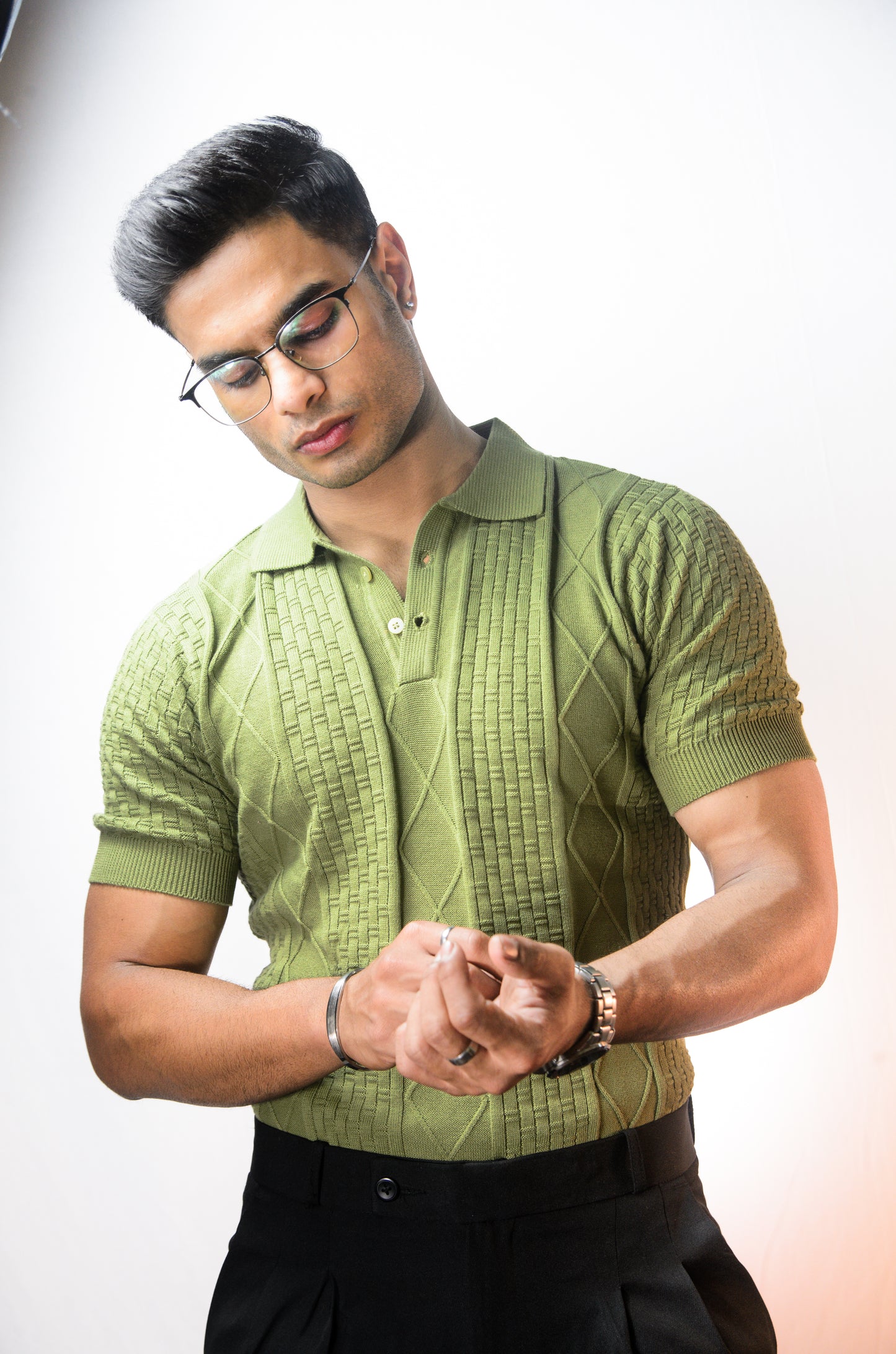 The Brookline Knit T-shirt - ESTATE GREEN