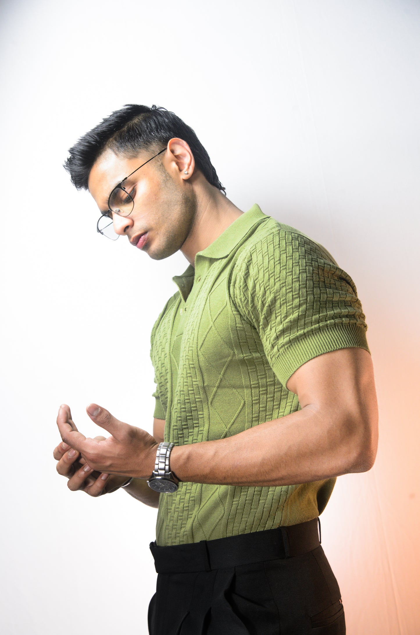 The Brookline Knit T-shirt - ESTATE GREEN
