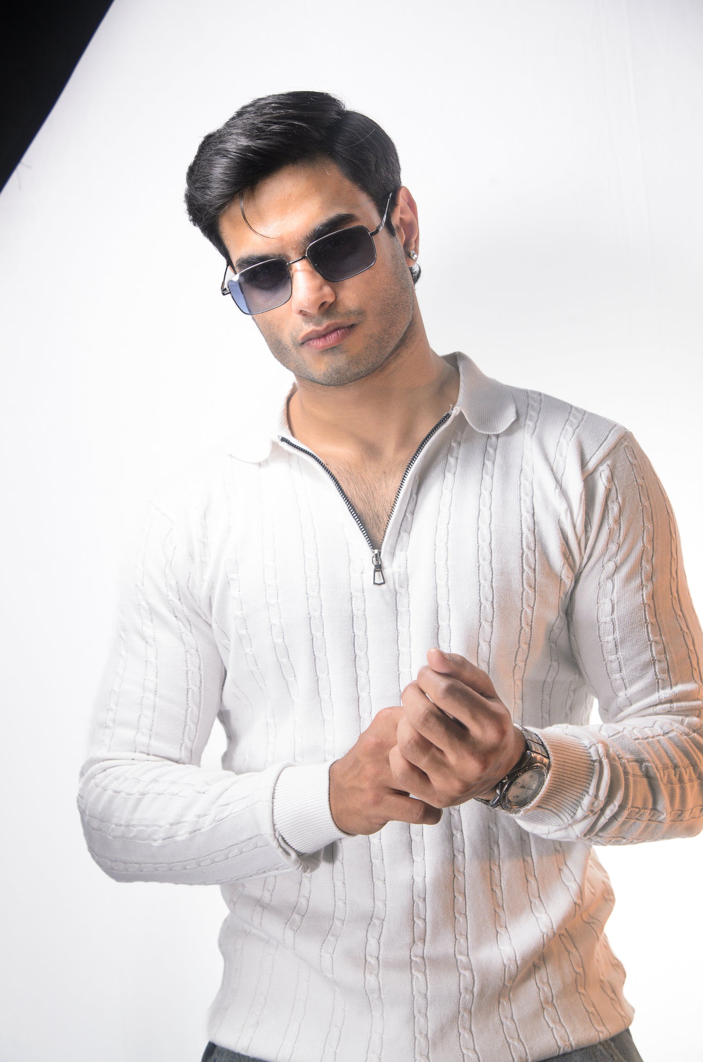 Swiss Elegance Full Sleeve T-shirt-WHITE