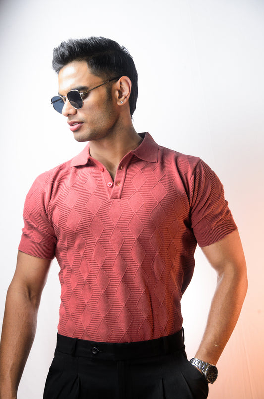 The Chelsea Knit T-Shirt - PEACH