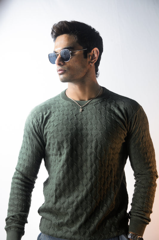 Oslo Luxe Full Sleeve T-shirt-M.Green