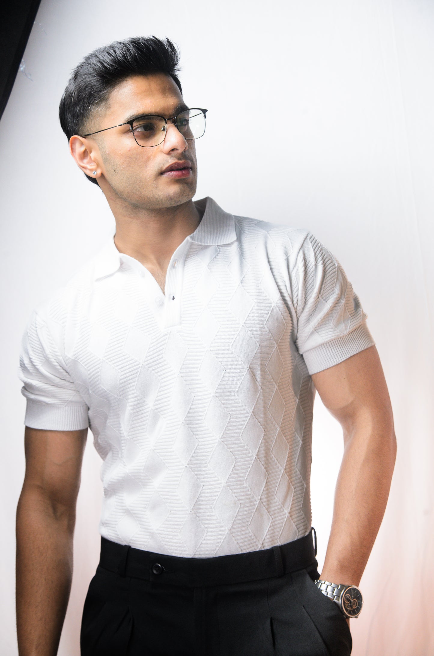 The Chelsea Knit T-Shirt - WHITE