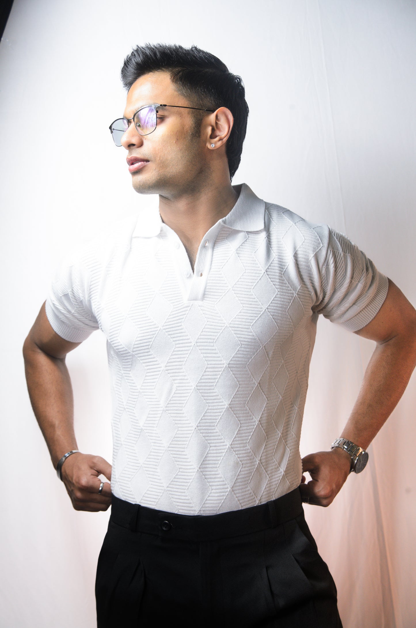 The Chelsea Knit T-Shirt - WHITE