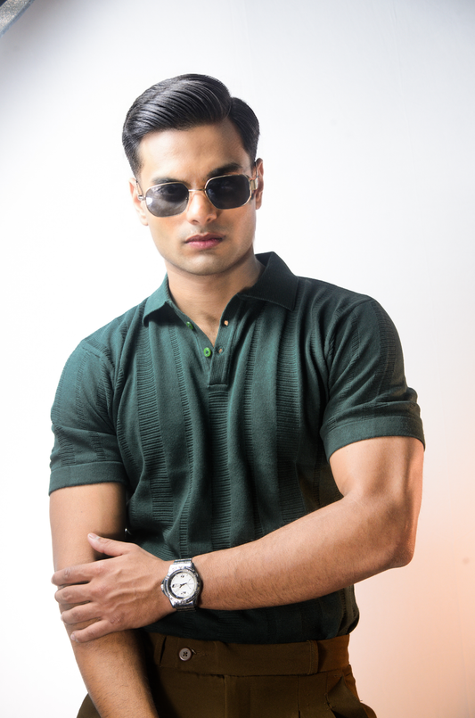 Alveron  Polo - BOTTLEGREEN