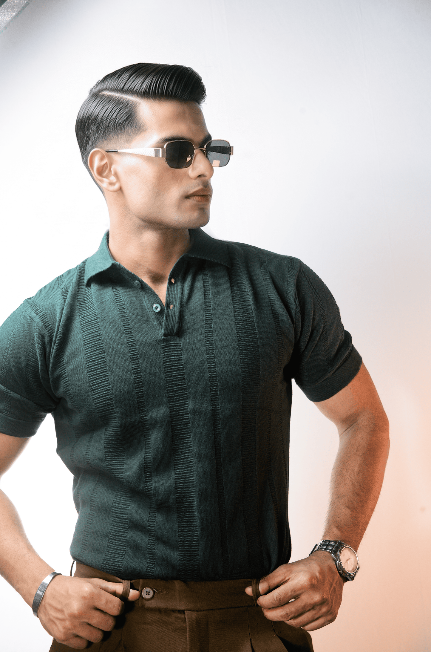 Alveron  Polo - BOTTLEGREEN