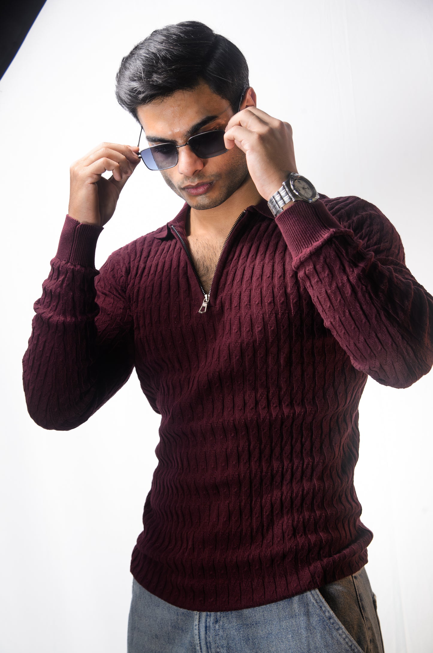 The Milanese Full Sleeve T-shirt-WINE