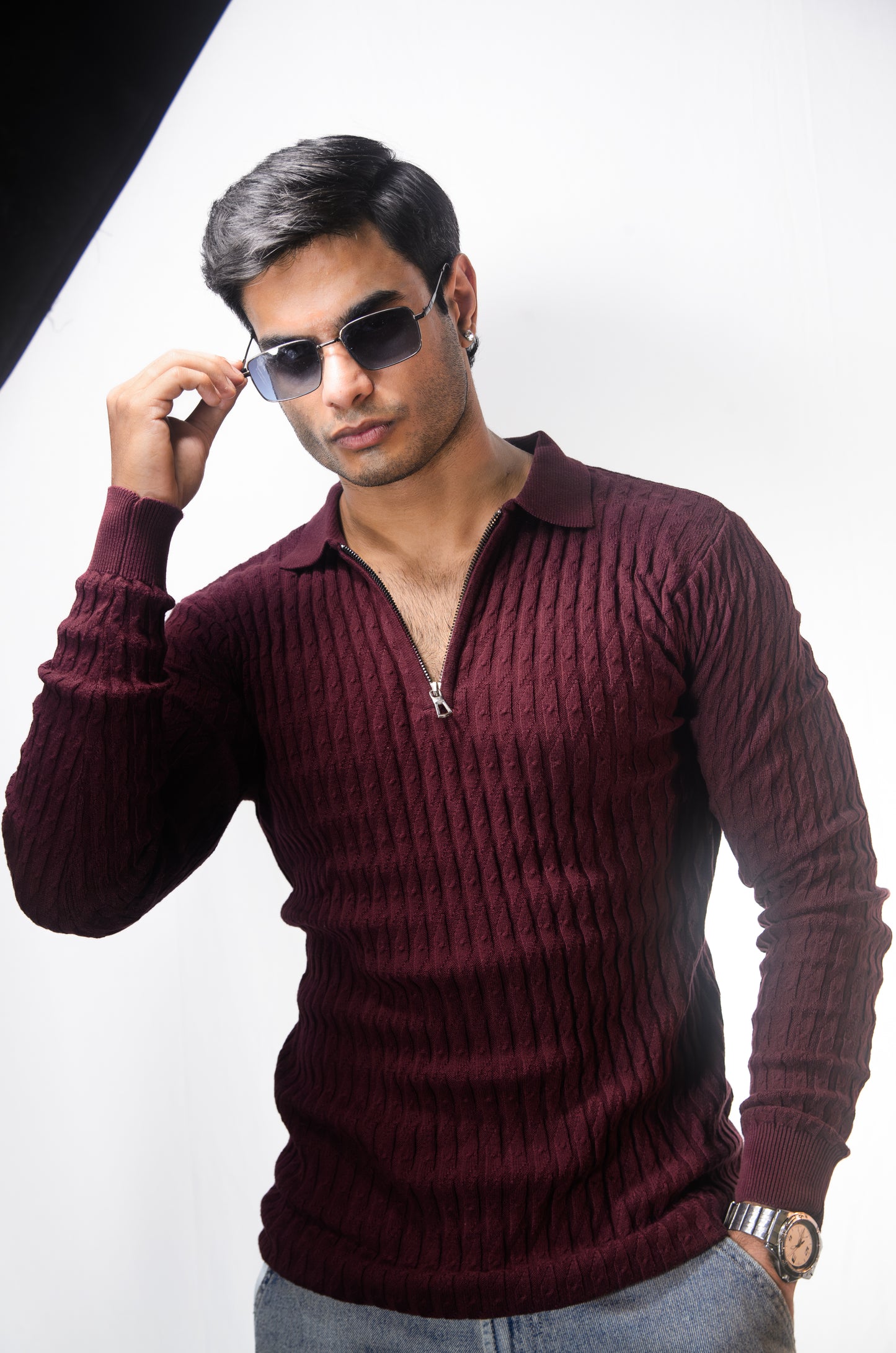 The Milanese Full Sleeve T-shirt-WINE
