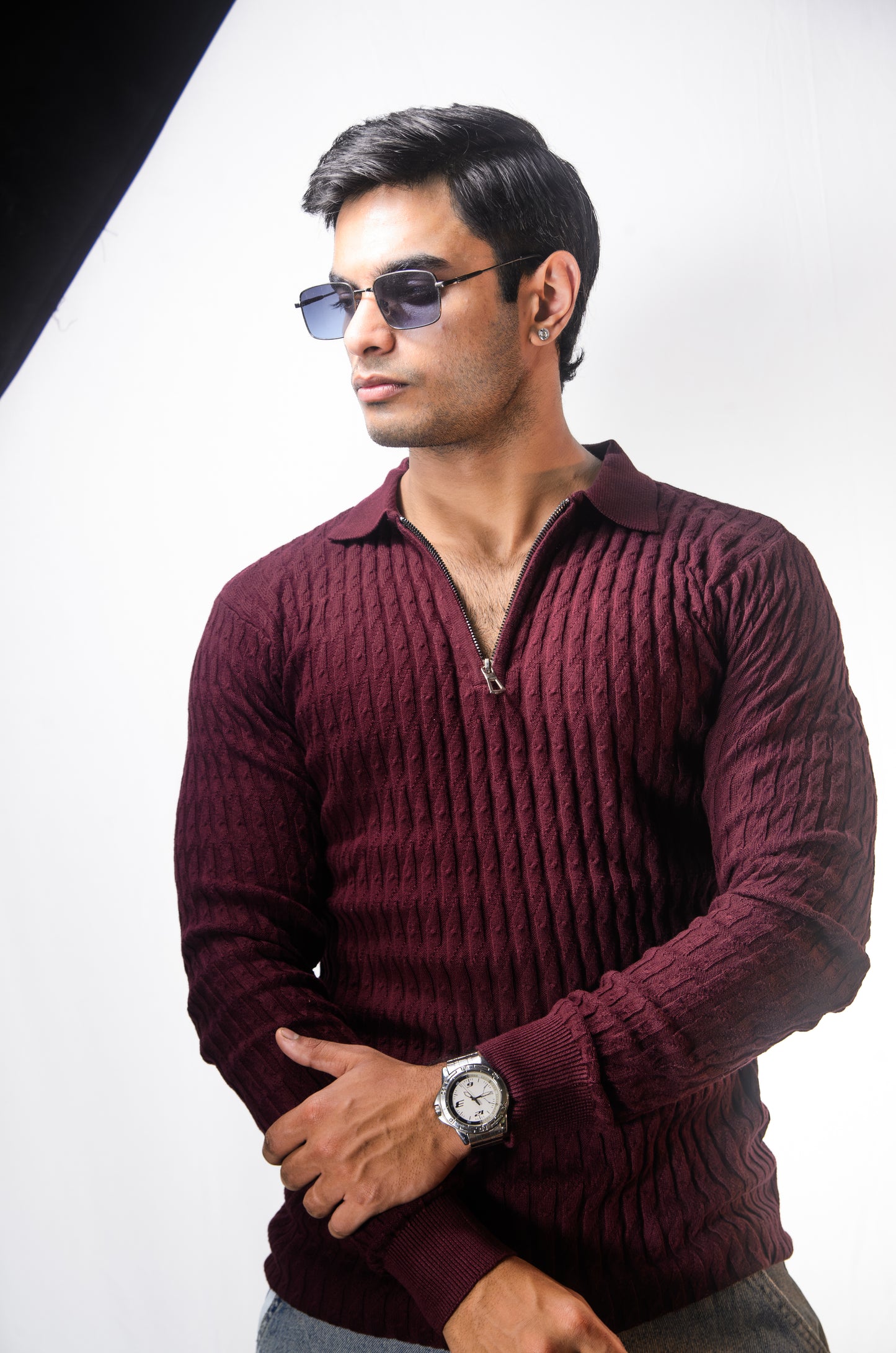 The Milanese Full Sleeve T-shirt-WINE