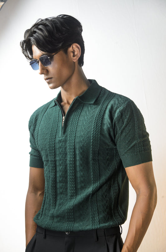 Old Money Concept T-Shirt - BOTTLEGREEN