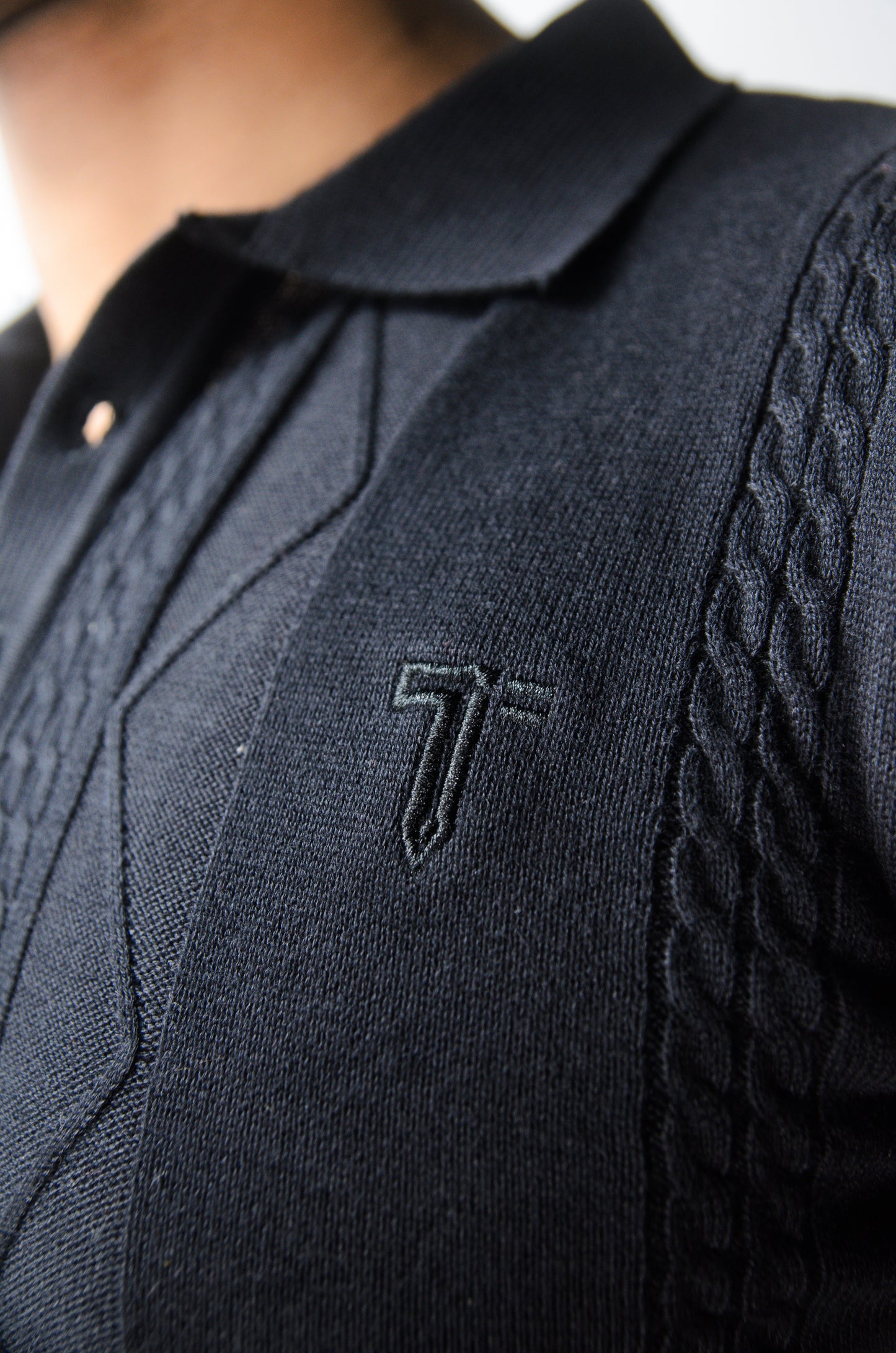 The Arden Half Sleeve Polo - BLACK