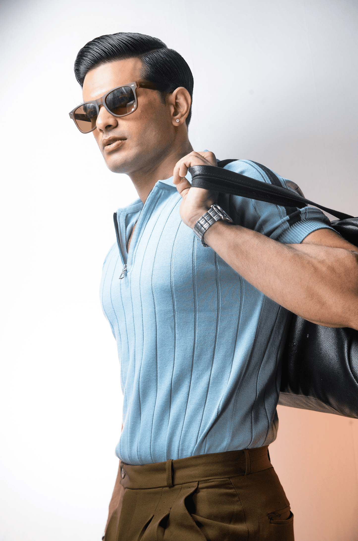 Clubline Textured Polo -  SKY BLUE