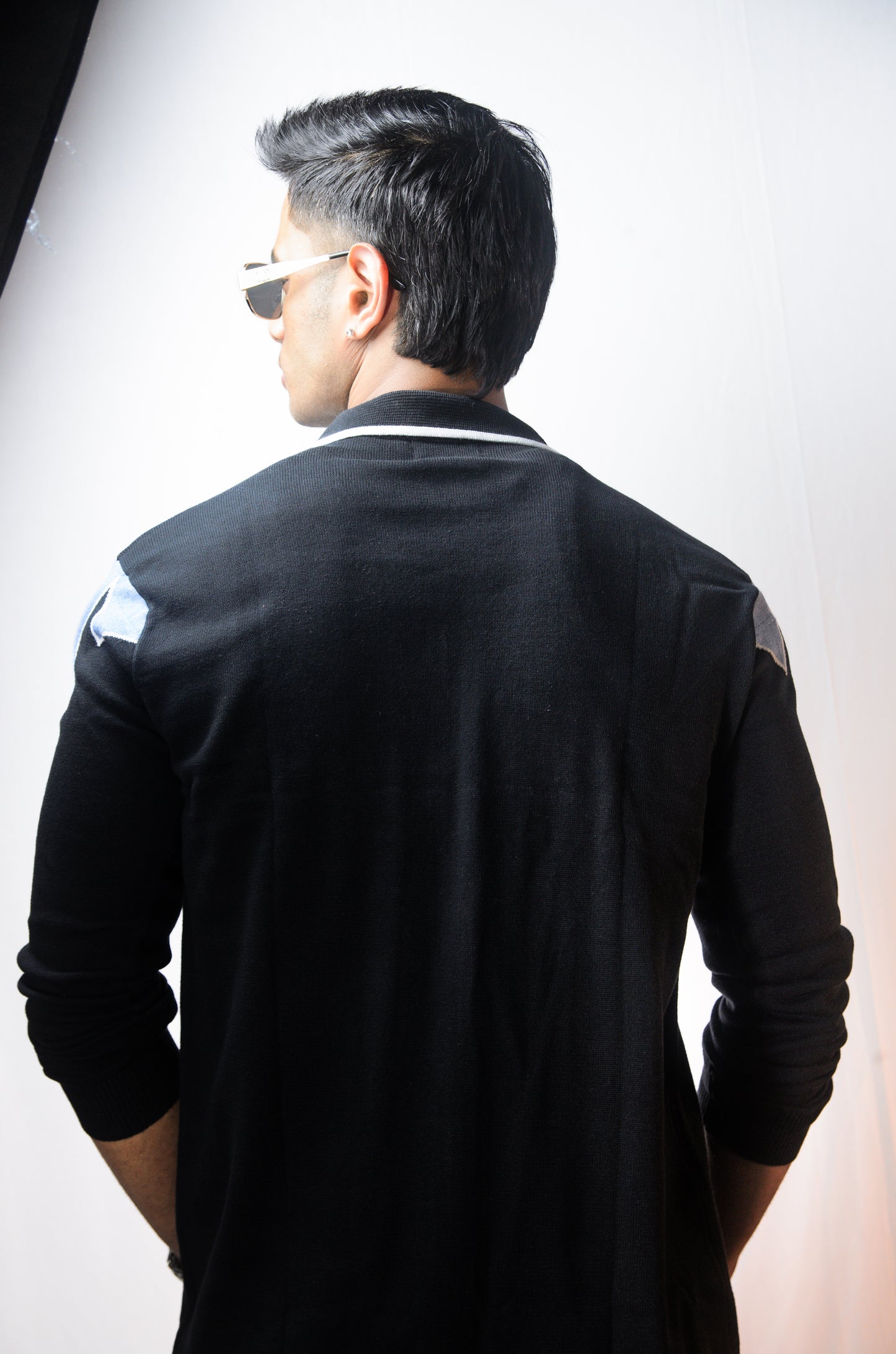 Alpine Crest Knit Full Zip T-Shirt - BLACK