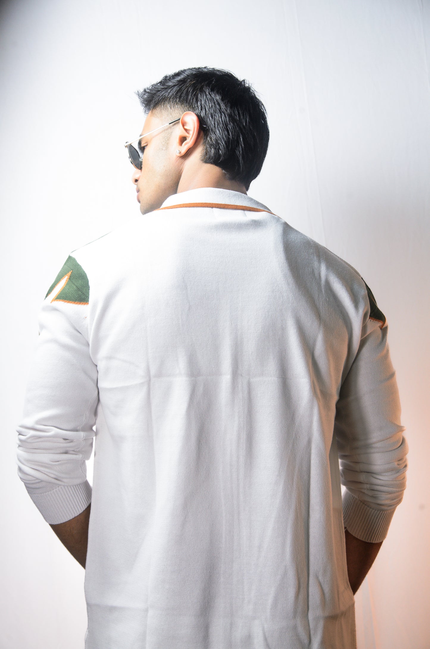 Alpine Crest Knit Full Zip T-Shirt - WHITE