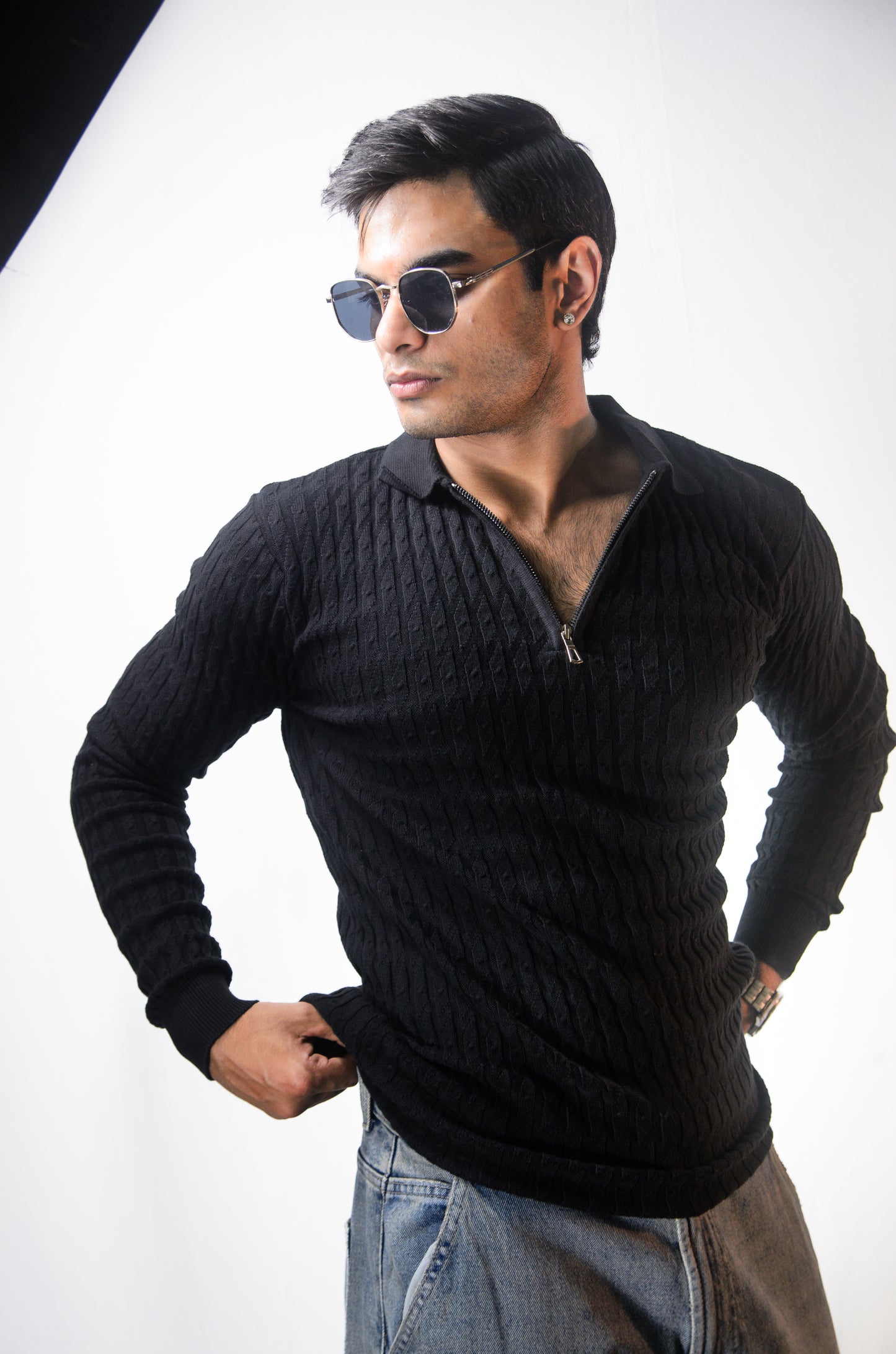 The Milanese Full Sleeve T-shirt-BLACK
