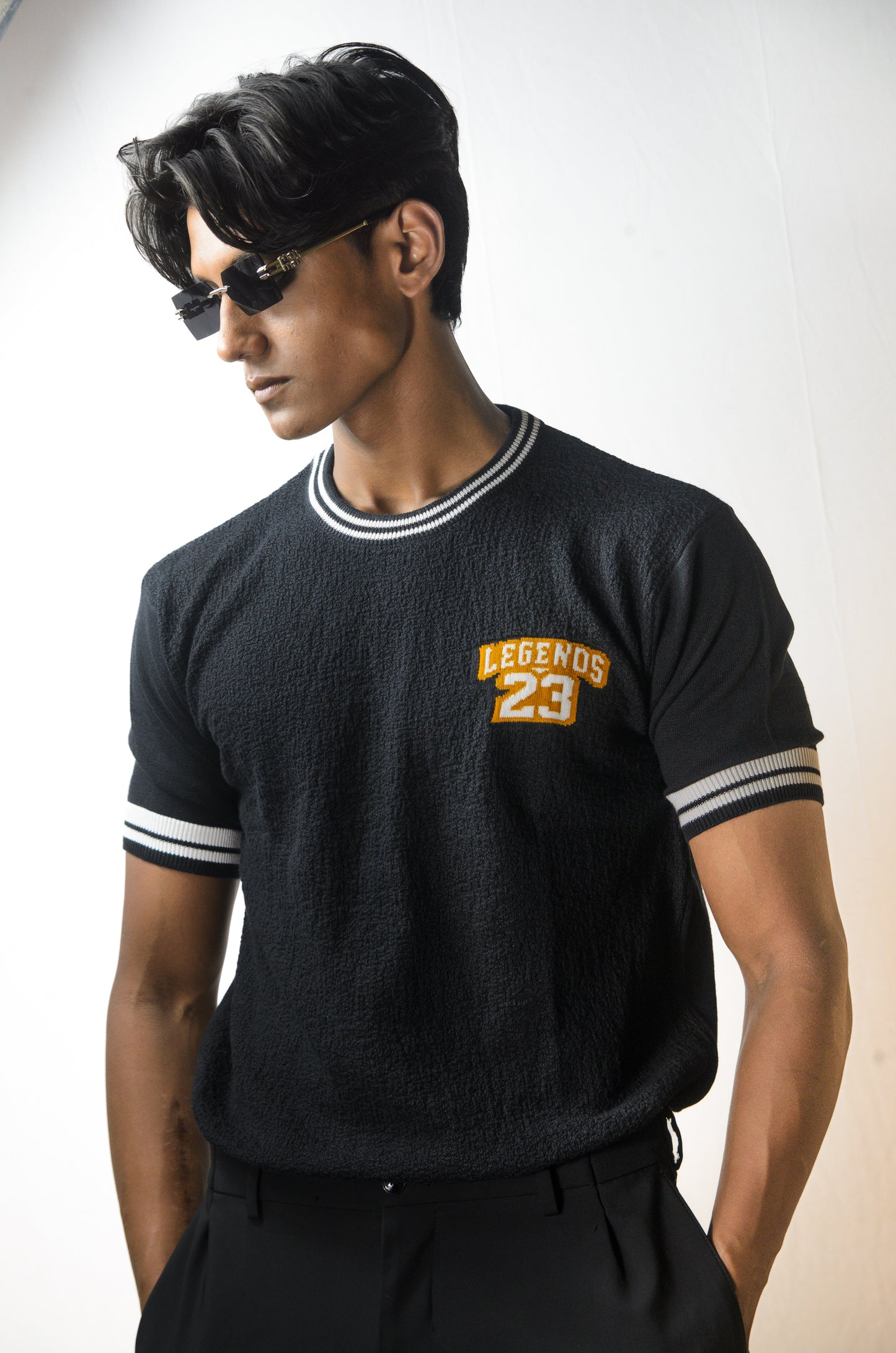 Towel Knit Legend T-Shirt - BLACK