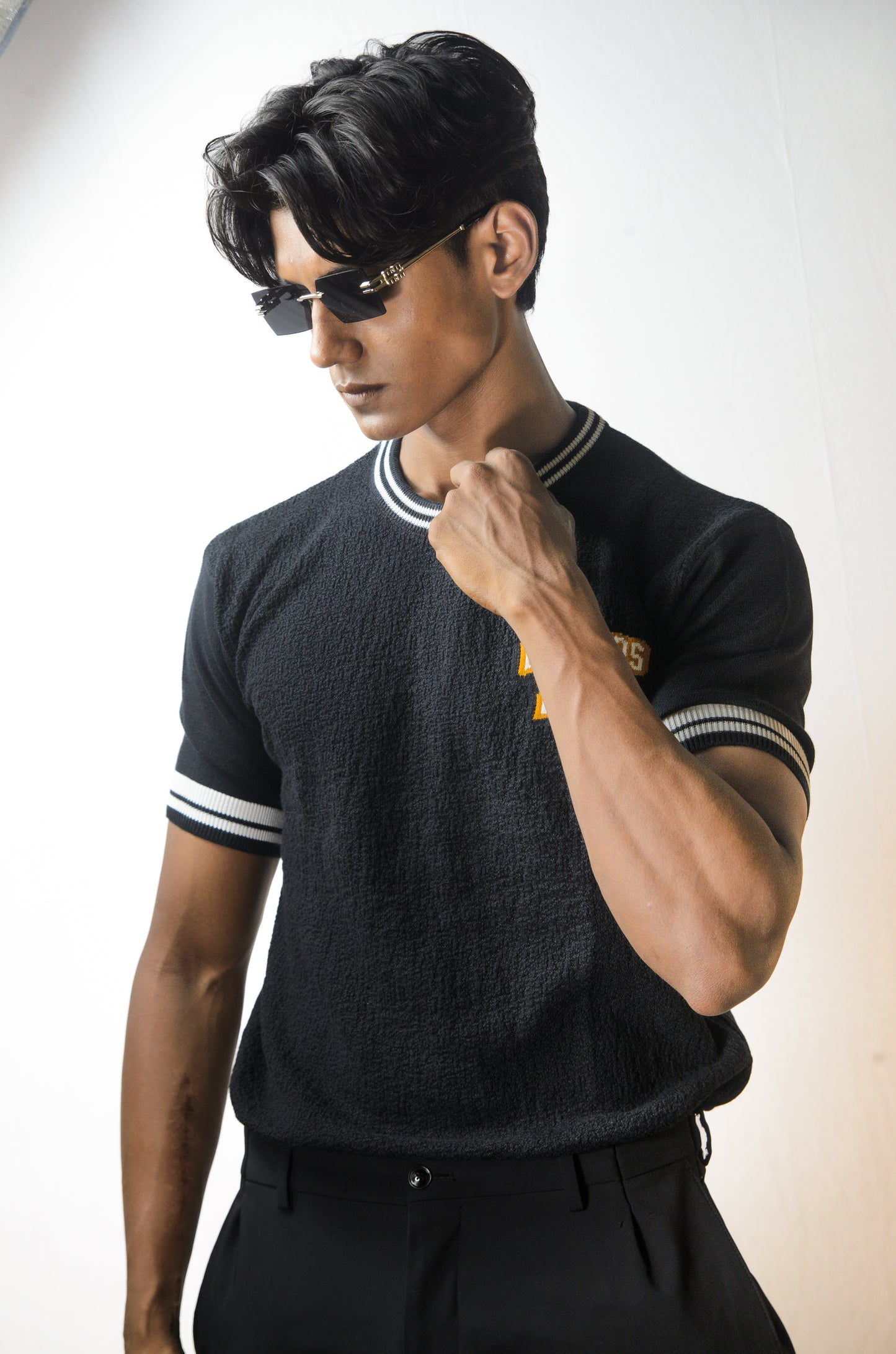 Towel Knit Legend T-Shirt - BLACK