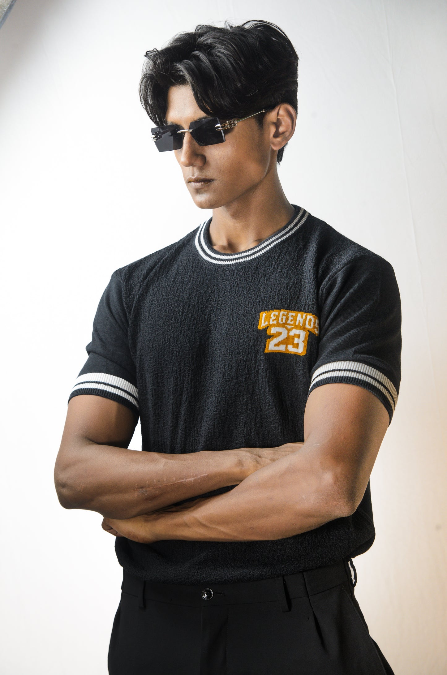 Towel Knit Legend T-Shirt - BLACK