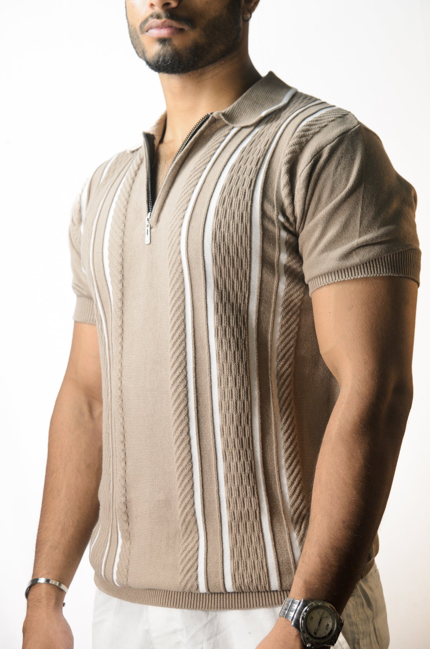 Textured Polo T-Shirt - MOUSE