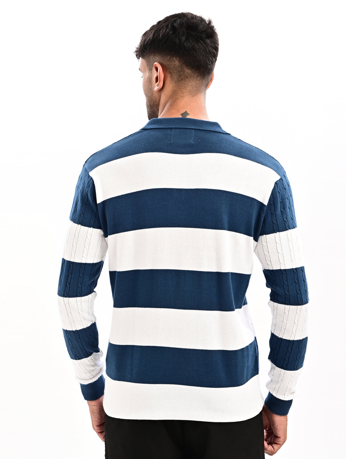 The Savoy Full Sleeve Polo -TURQUOISE BLUE