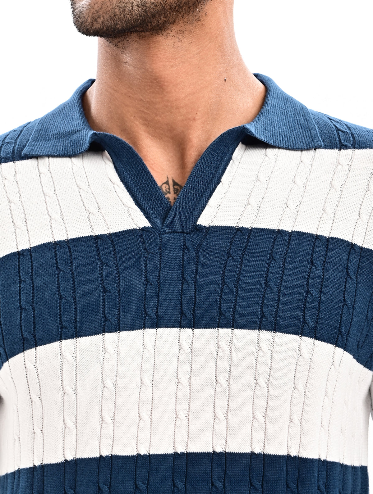 The Savoy Full Sleeve Polo -TURQUOISE BLUE