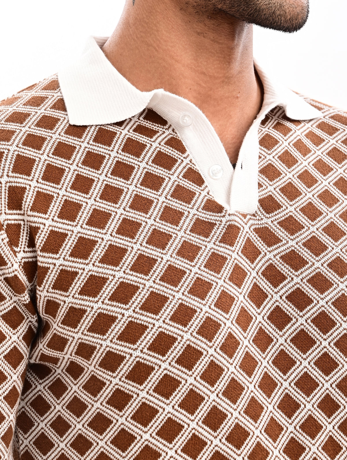 The Windsor Full Sleeve Polo - BROWN