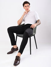 Cabel Knit T-Shirt - WHITE