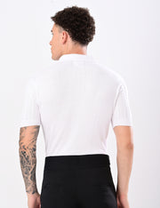 Cabel Knit T-Shirt - WHITE